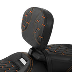 Front Driver Backrest for Harley Road Street Glide (2009–2024) Black Orange