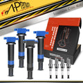 Set of 4 Ignition Coils & Iridium Spark Plugs for Hyundai Accent Kia Rio 