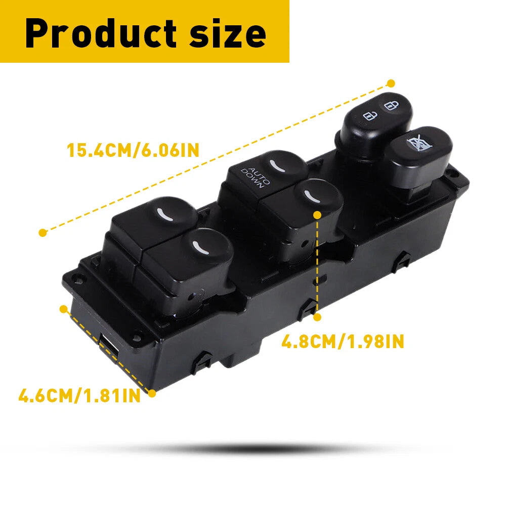 Driver Door Master Power Window Switch for Hyundai Accent (2011–2017)