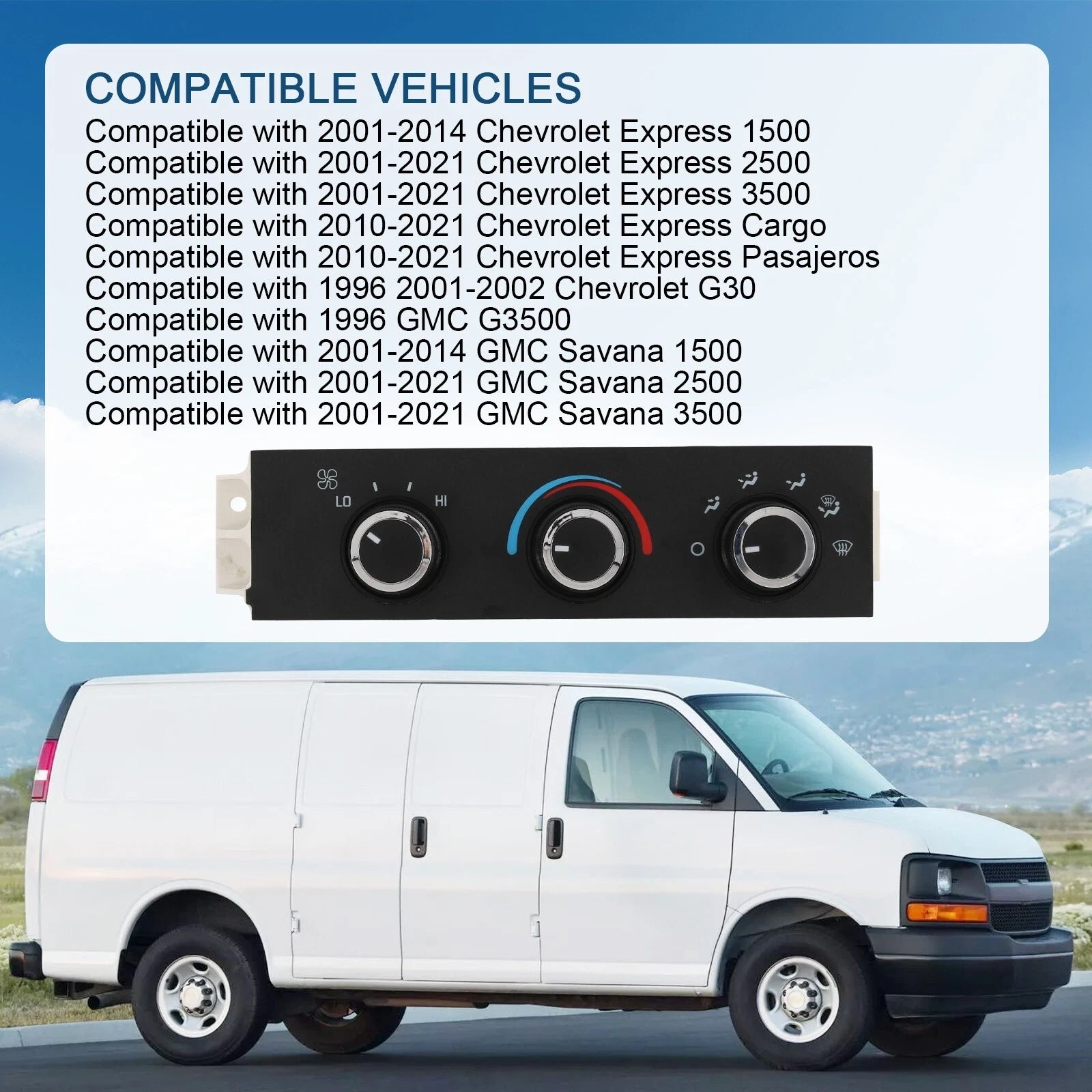 Climate Control Unit for Chevy Express Van/Savana 3500/2500 (2003-2023)