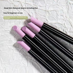 Compact Quartz Nail Polishing Scrub with Cuticle Handle for Universal Use