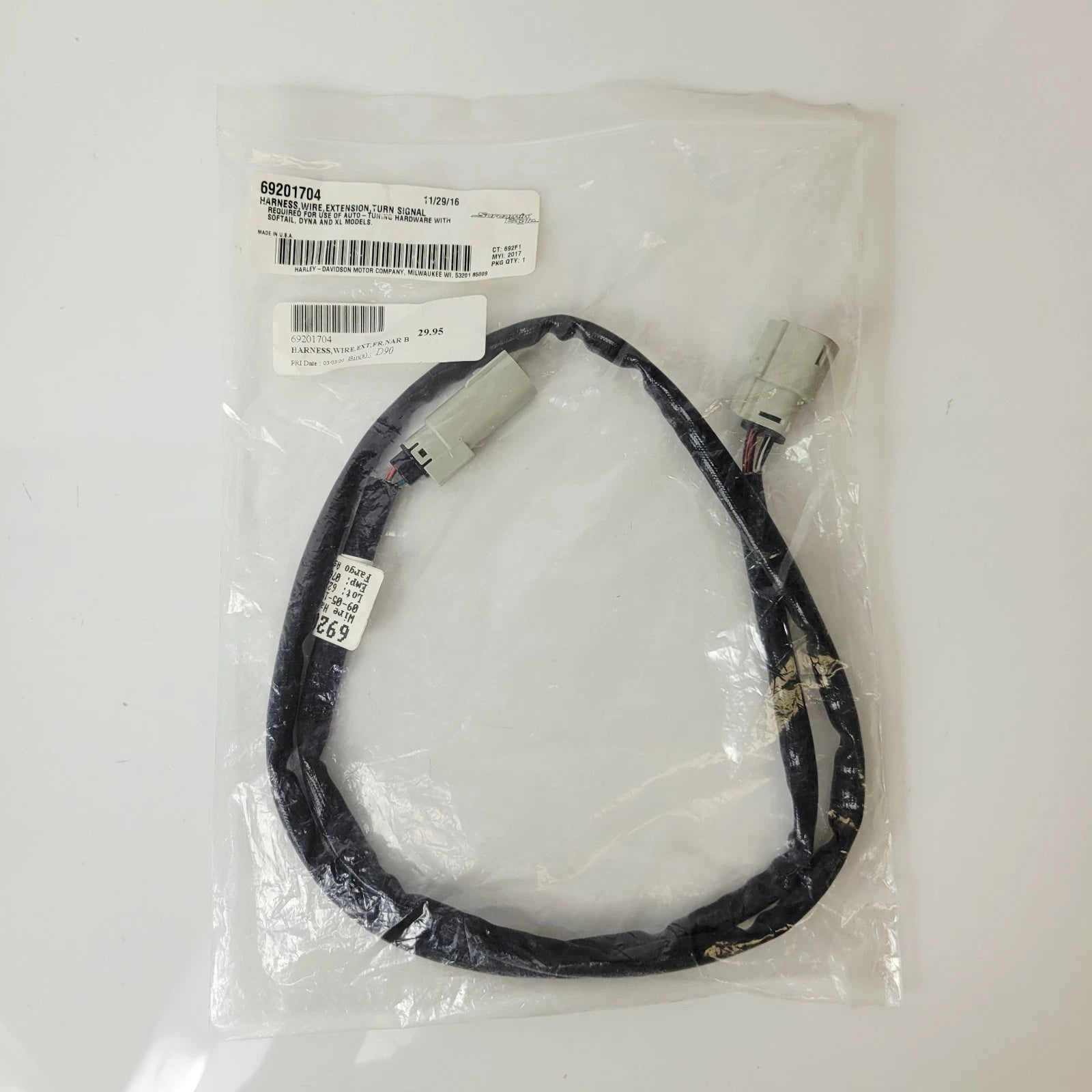 O2 Oxygen Sensor Harness Extension for Harley-Davidson (OEM 69201704)