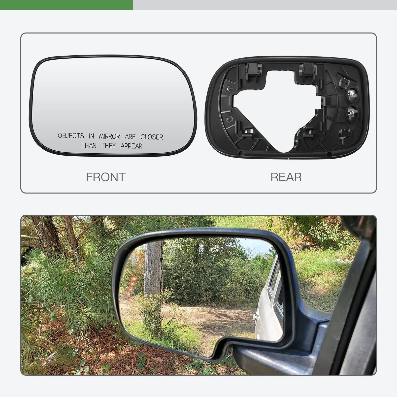 Passenger Side View Mirror Glass for Acura TSX/Honda Accord Hybrid (2005–2008)