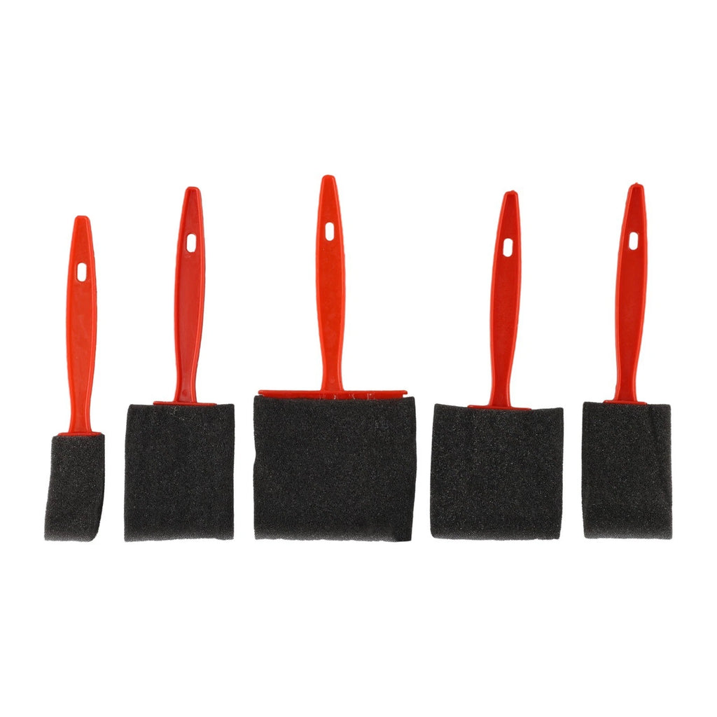 5 Piece Foam Brush Set for Crafting (2.5/4/5/6.3/7.5cm)