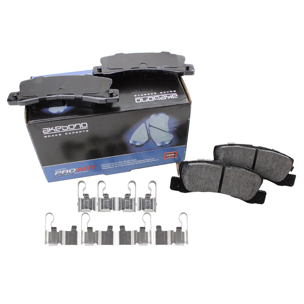 Set of 4 Akebono ProACT Rear Ceramic Brake Pads for Toyota Camry (1997–2001)