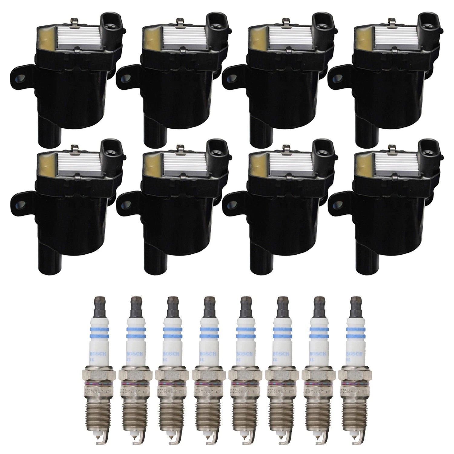 Set of 8 Ignition Coils & Spark Plugs for Chevrolet Silverado 1500 (2014–2019)