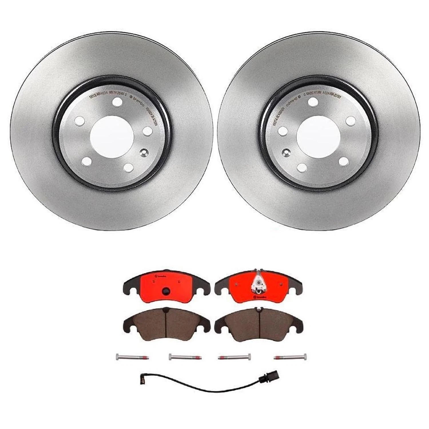 Brembo Front Brake Kit for Audi A4 A5 Quattro Q5 (2009–2021) - Ceramic Pads, Coated Rotors