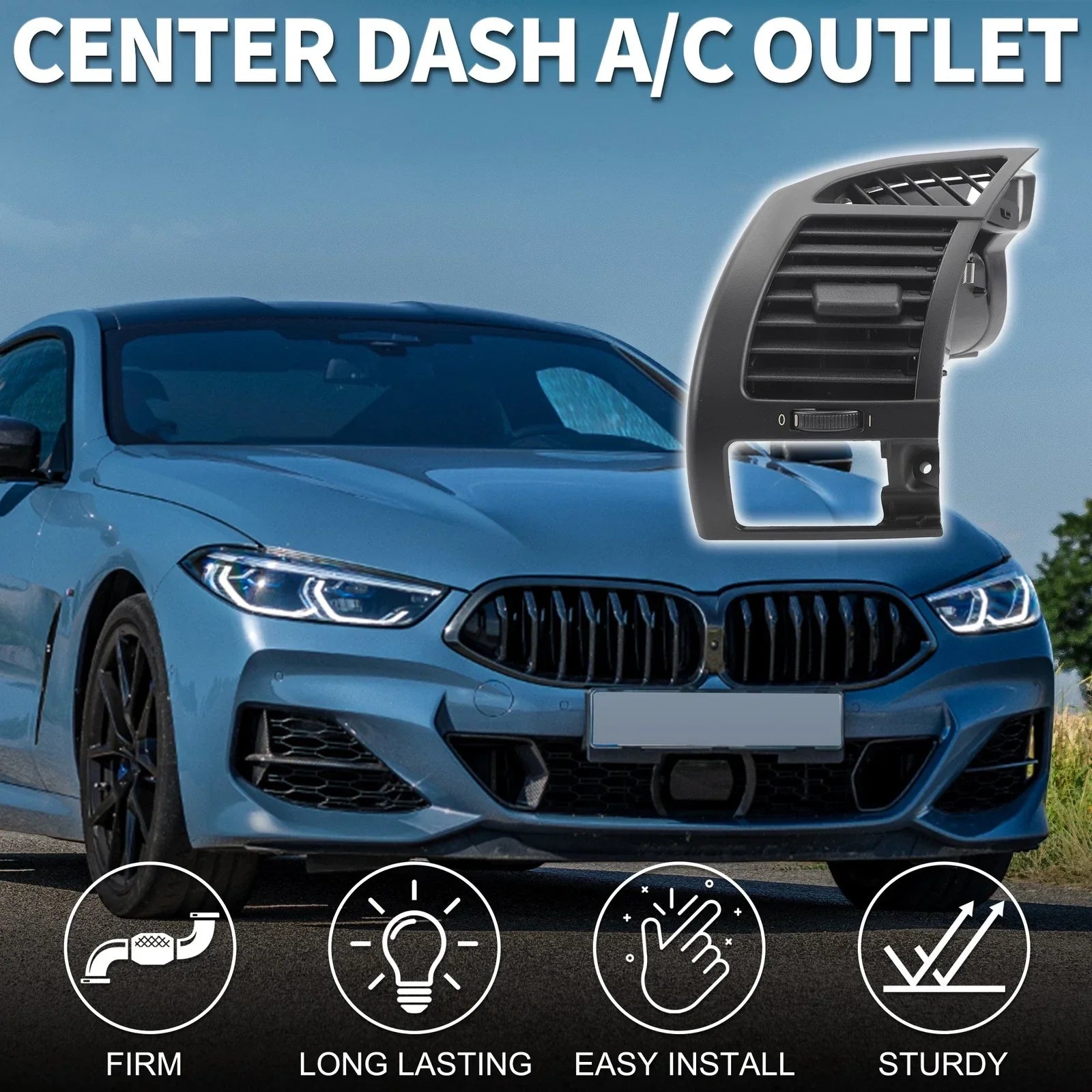 Front Left Air Vent Panel AC Grille for BMW Z4 (2002-2008) Black