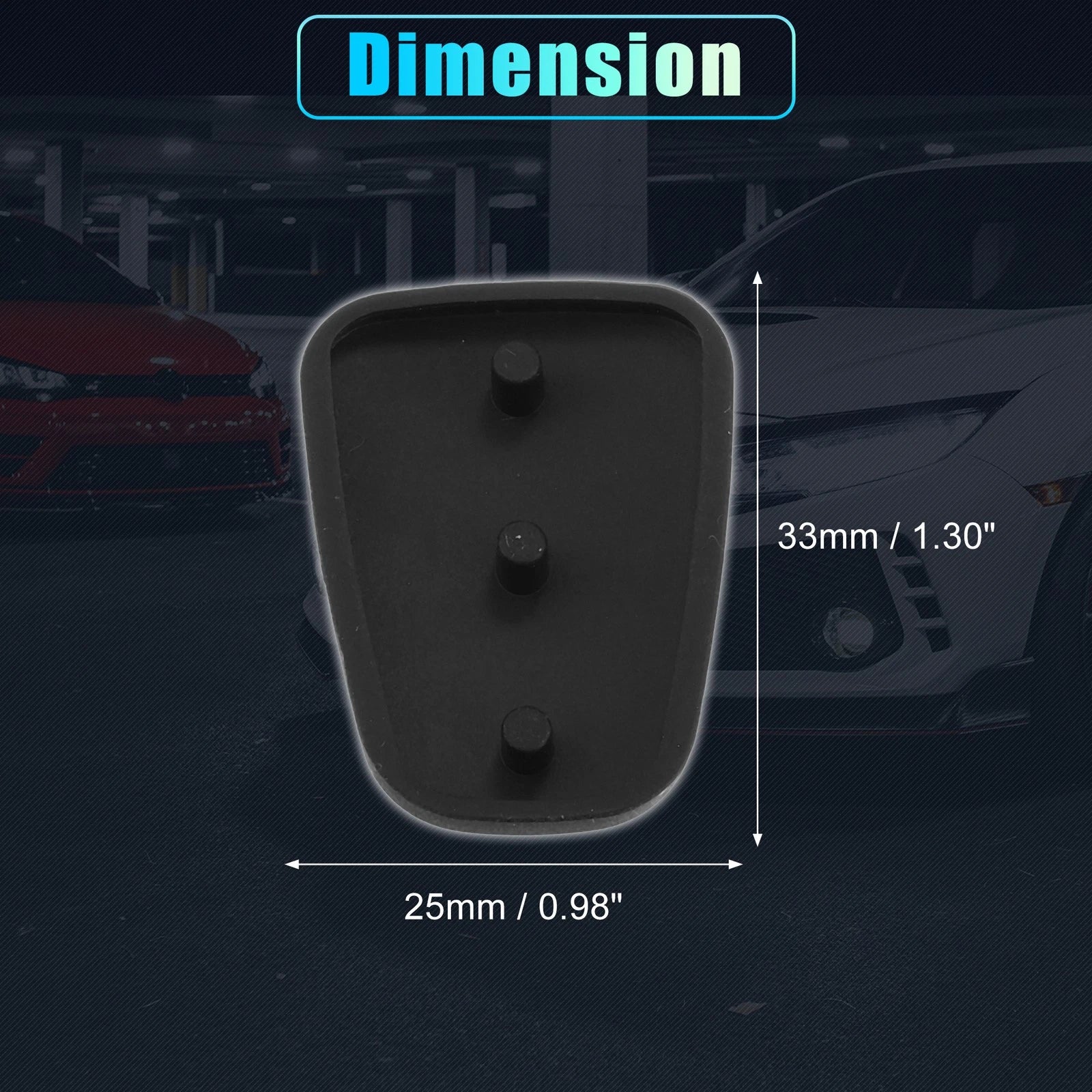 3 Button Key Fob Case Insert Rubber Keypad for Kia Ceed Optima Sorento (2013–2020)