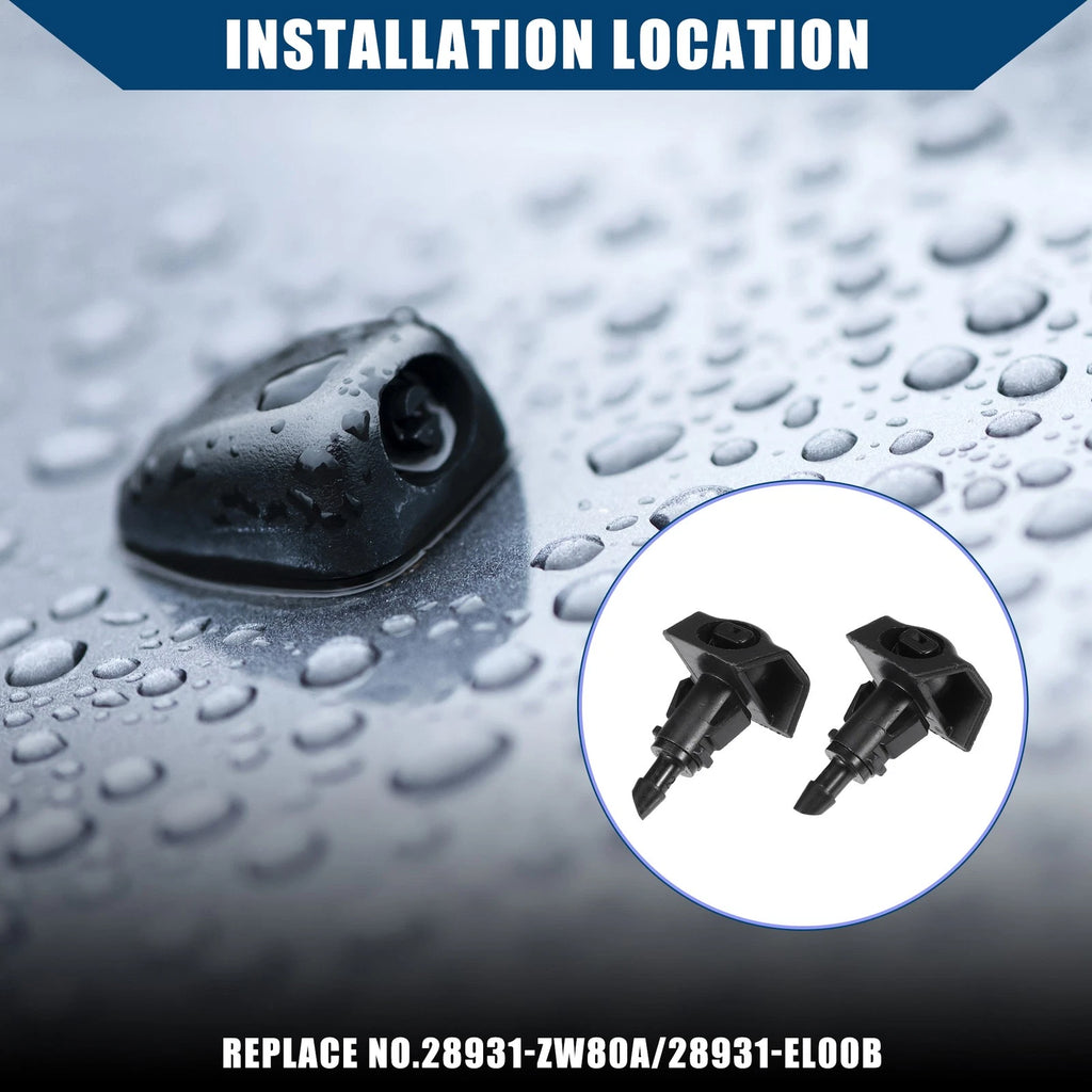 Set of 2 Windshield Washer Nozzles for Nissan (No.28931ZW80A)