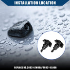 Set of 2 Windshield Washer Nozzles for Nissan (No.28931ZW80A)