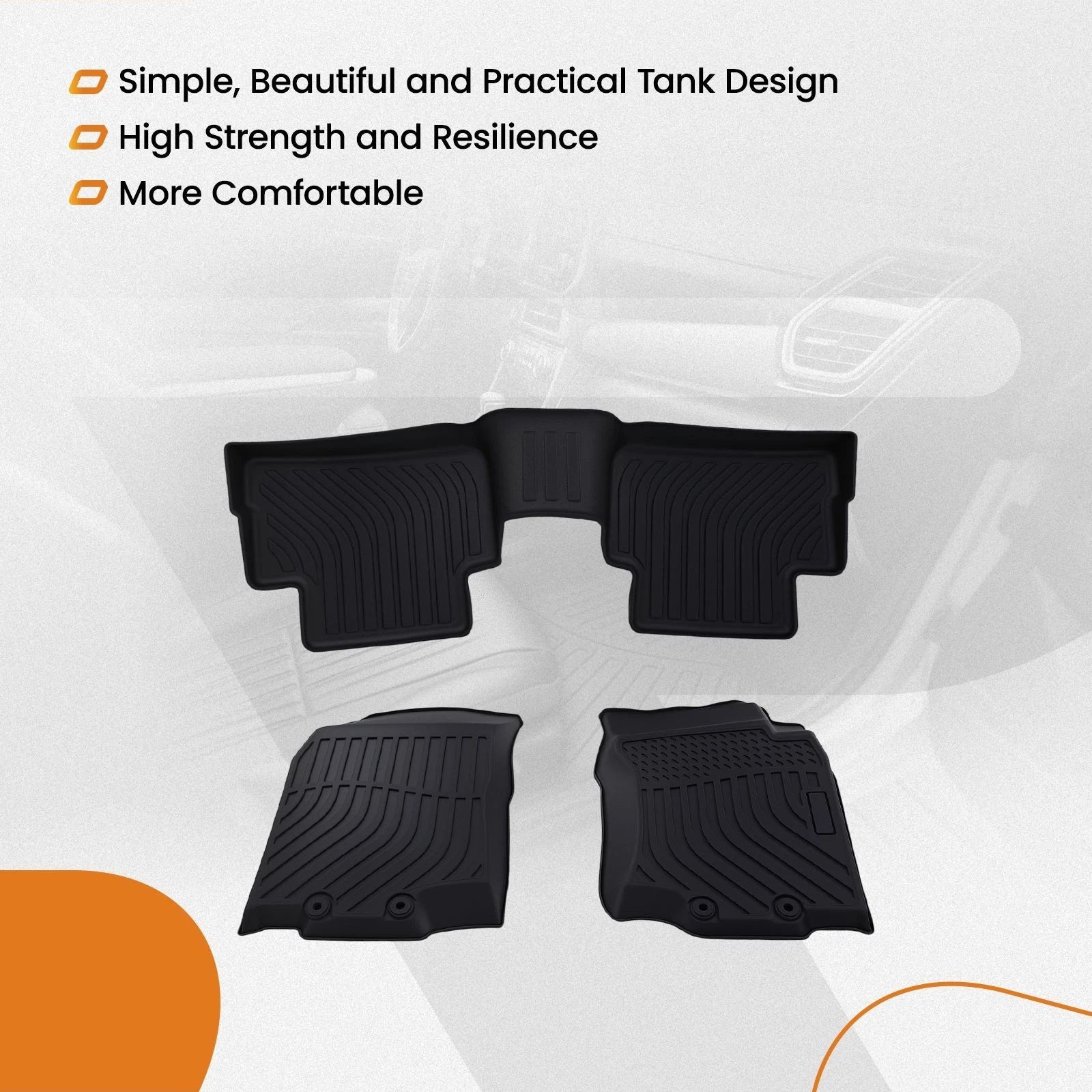 Set of 4 Black Carpet Floor Mats for Nissan Rogue Sport (2017–2022) Waterproof