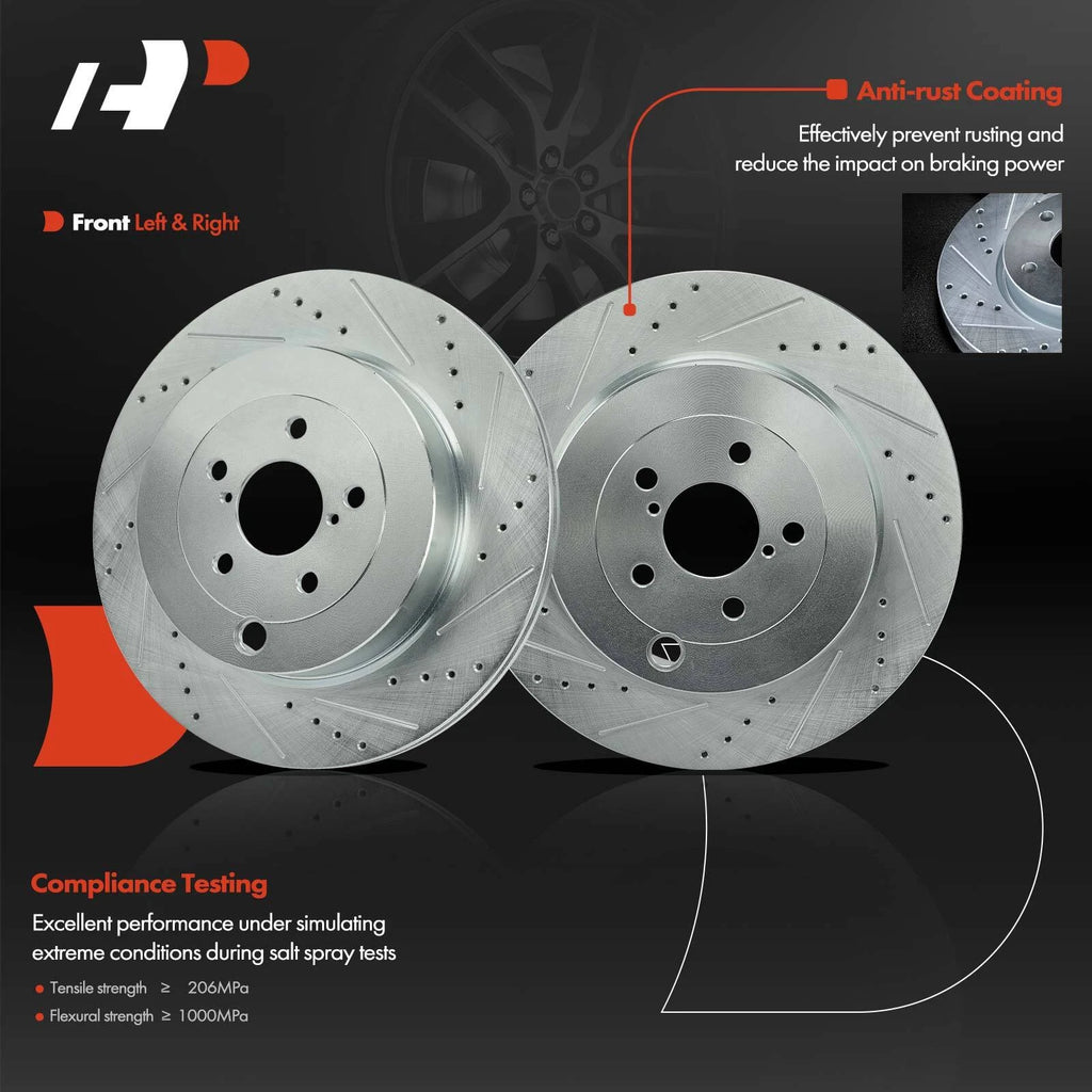 Front Drilled Brake Rotors for Subaru BRZ, Toyota 86 (2017–2020)
