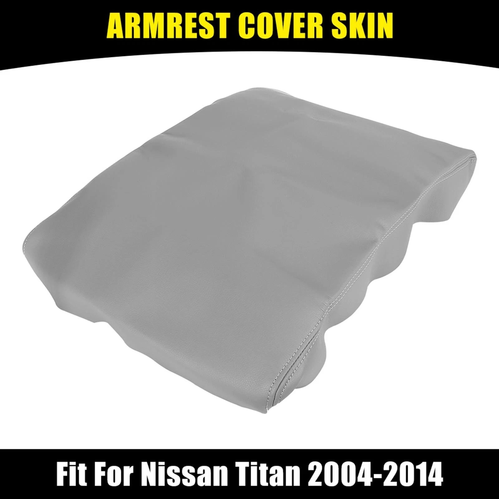 Center Console Lid Armrest Cover for Nissan Titan (2004–2014) Gray