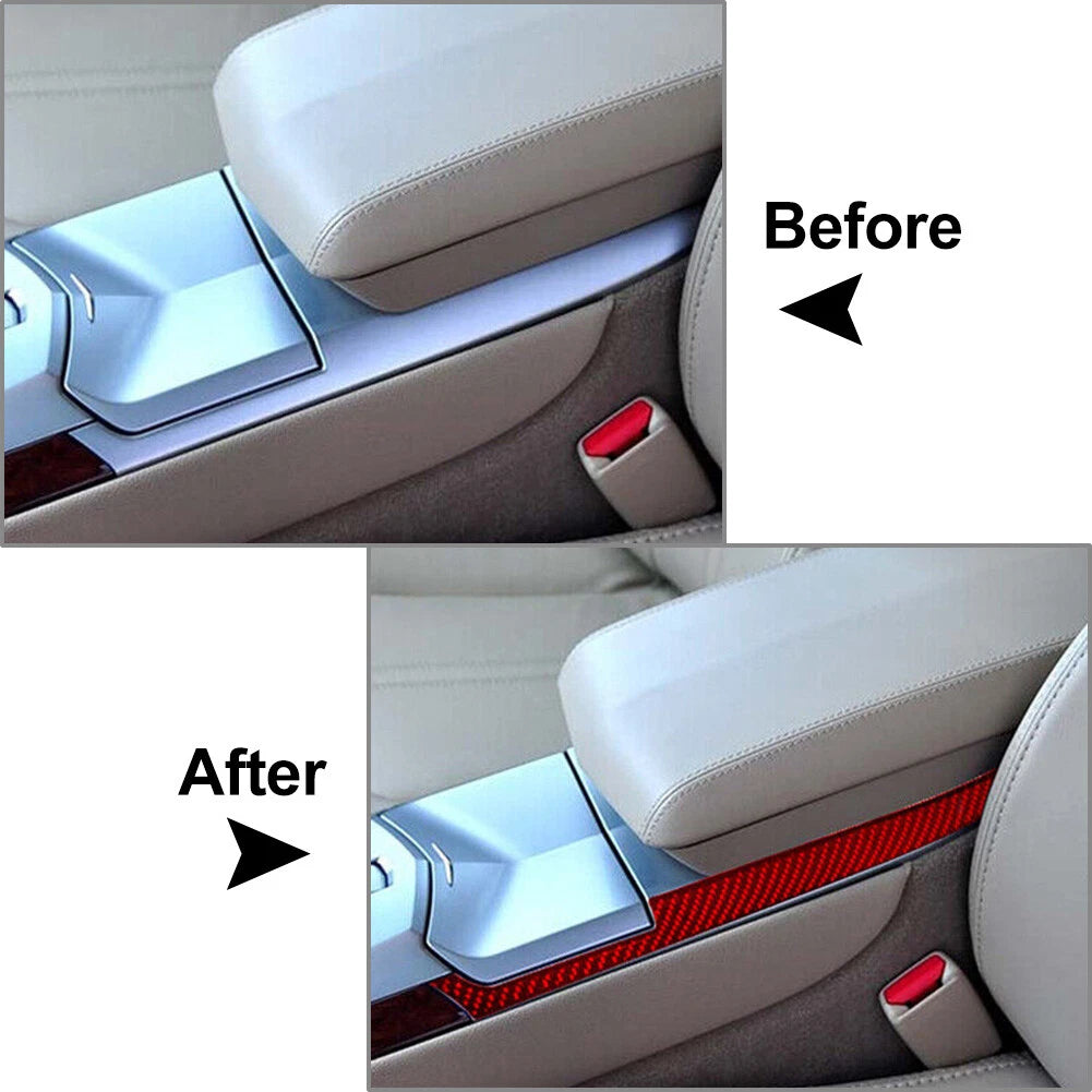 Carbon Fiber Center Console Armrest Box Trim for Cadillac CTS (2008–2013)