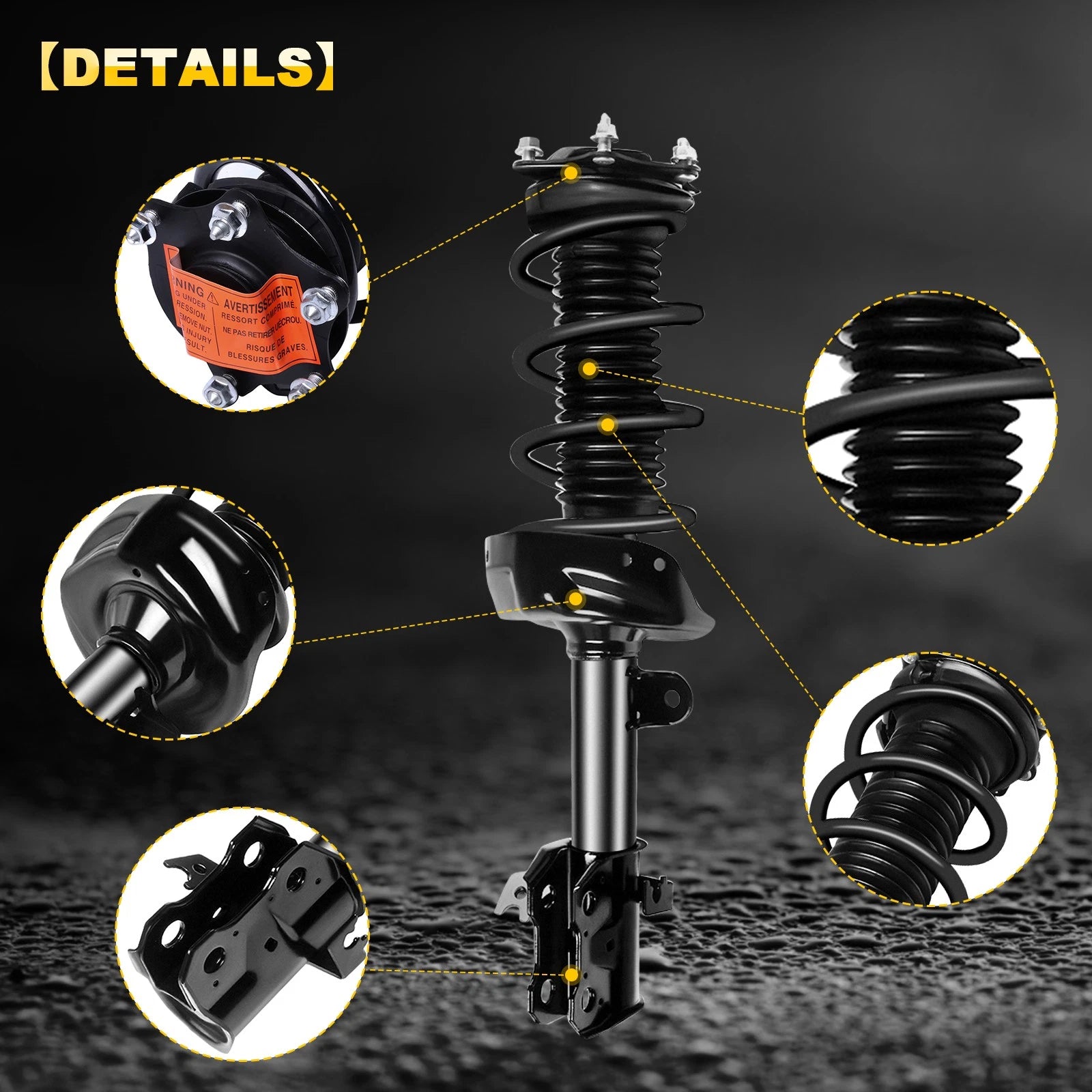 Set of 2 Front Complete Struts for Honda CR-V (2007–2014)