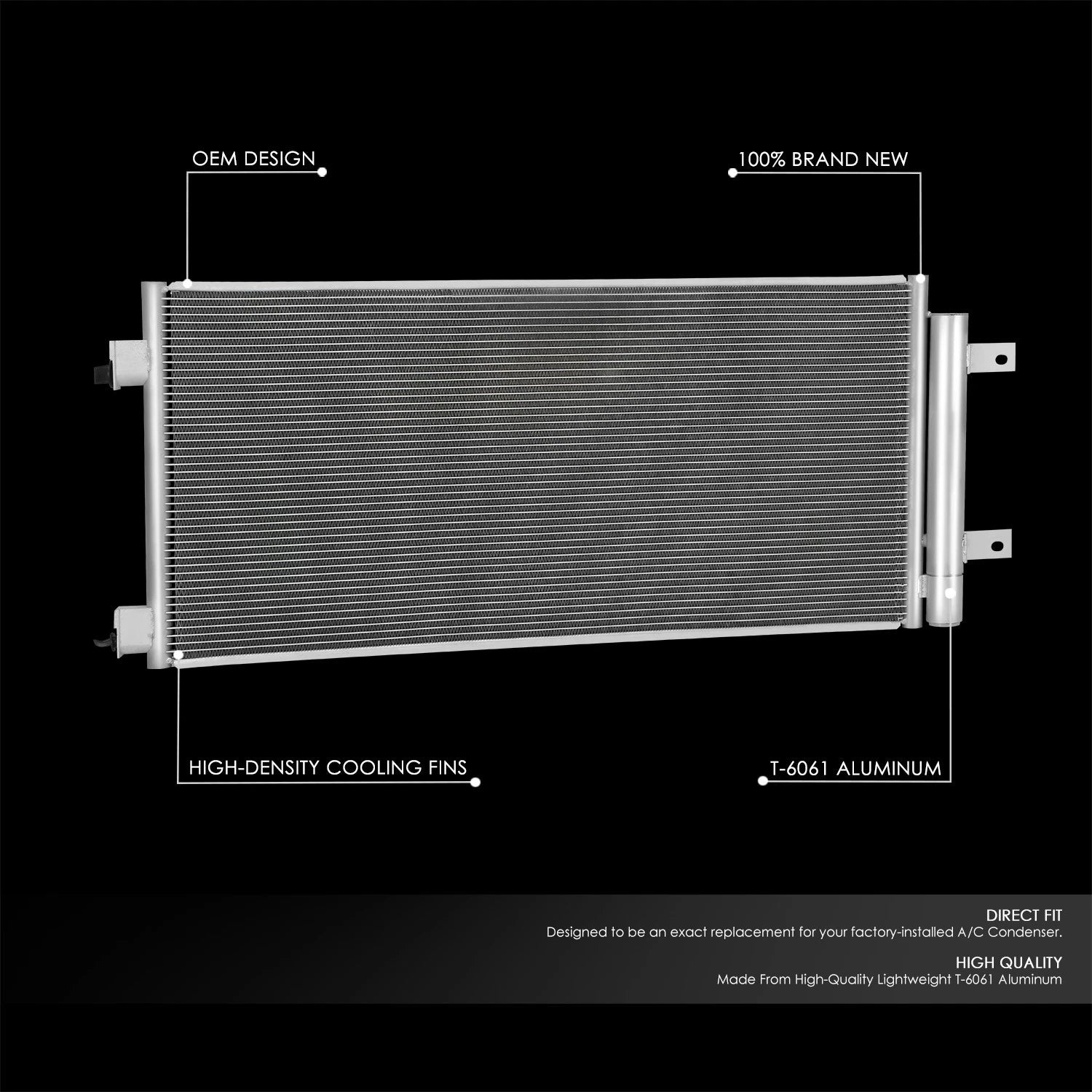 A/C Condenser for Chevrolet Cruze (2016–2018) - Aluminum Core