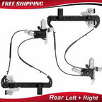 Pair Rear Power Window Regulator w/ Motor for Chevy Tahoe GMC Yukon (2000–2006)