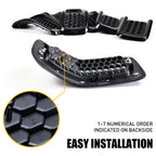 Set of 7 Black Honeycomb Mesh Grille Inserts for Jeep Cherokee (2014–2018)
