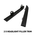 Pair Front Bumper Grille Headlight Filler Trim Panels for Toyota Tacoma (2001–2004)