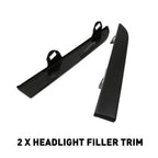 Pair Front Bumper Grille Headlight Filler Trim Panels for Toyota Tacoma (2001–2004)