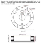 Steering Wheel Spacer Kit for 6 Hole to 3 Hole Adapter