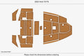 EVA Foam Teak Deck Pad for Avid 19 FS Swim Platform (2023)