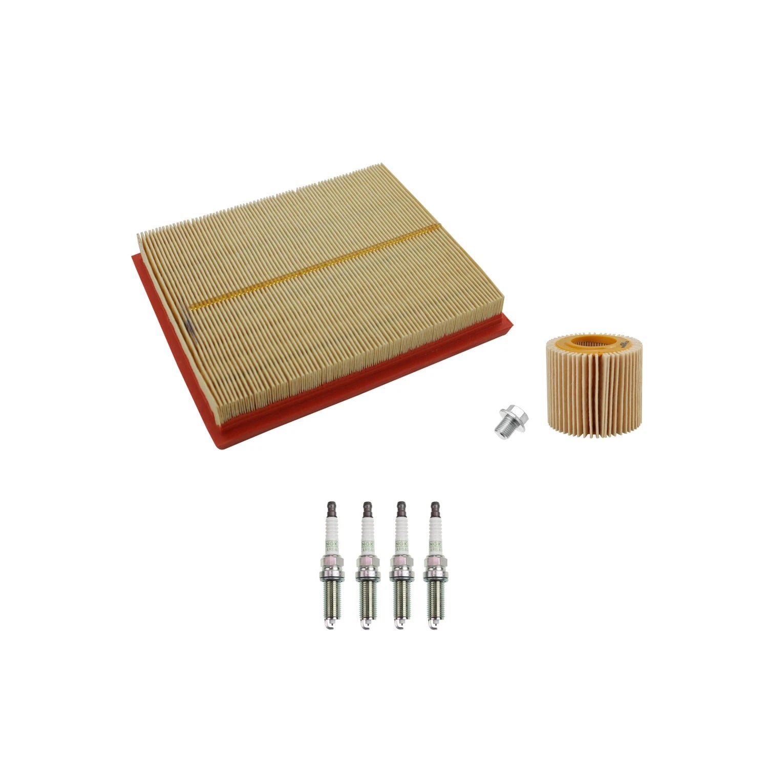 Wix Engine Air Oil Filters & NGK 4 Platinum Spark Plugs Kit for CT200h (2011–2017)