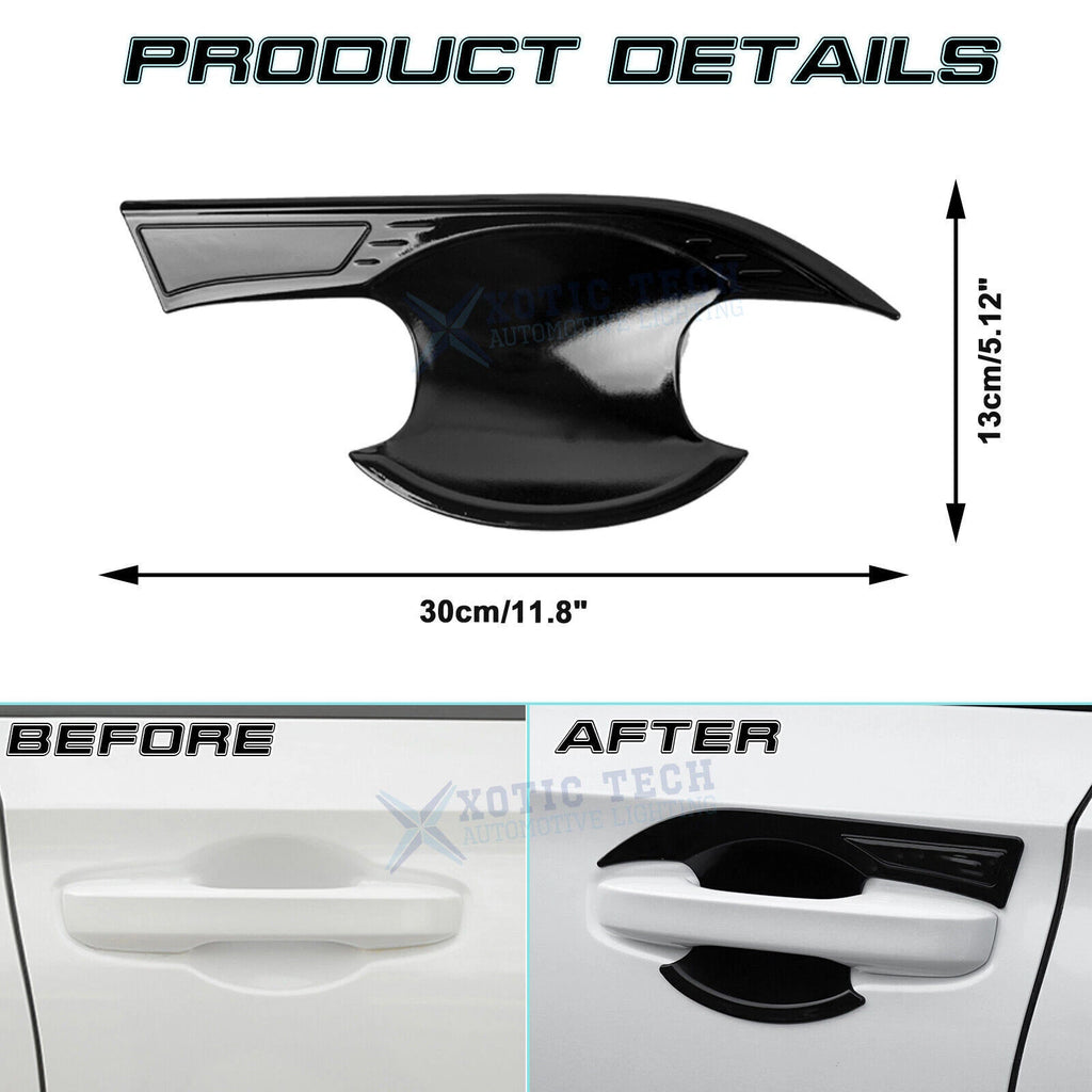 Gloss Black Door Handle Bowl Panel Cover Trim for Honda Civic (2022-2026)