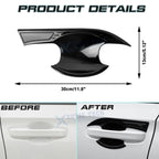 Gloss Black Door Handle Bowl Panel Cover Trim for Honda Civic (2022-2026)