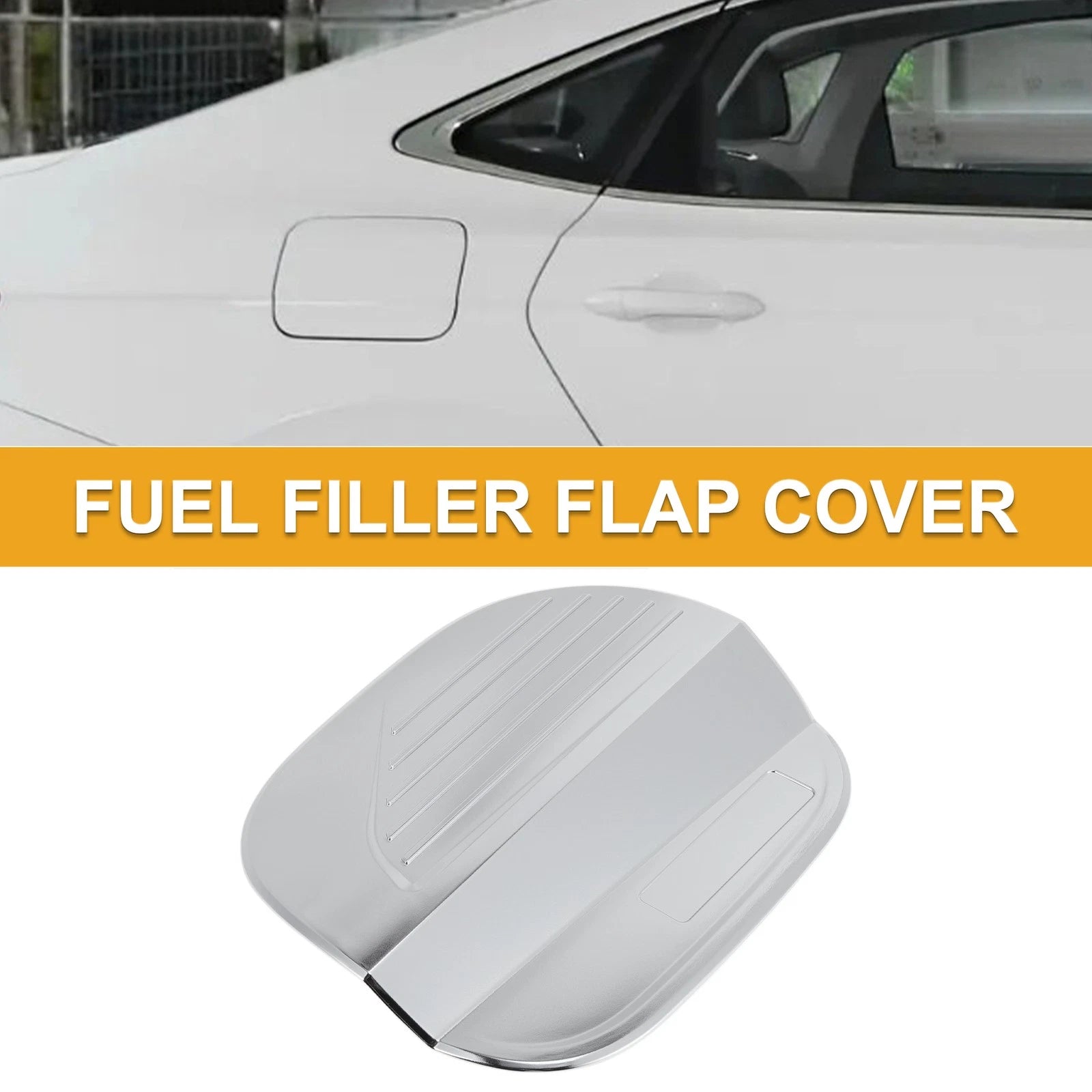 Fuel Tank Door Cap for Hyundai Sonata (2020–2023) Chrome Silver Tone
