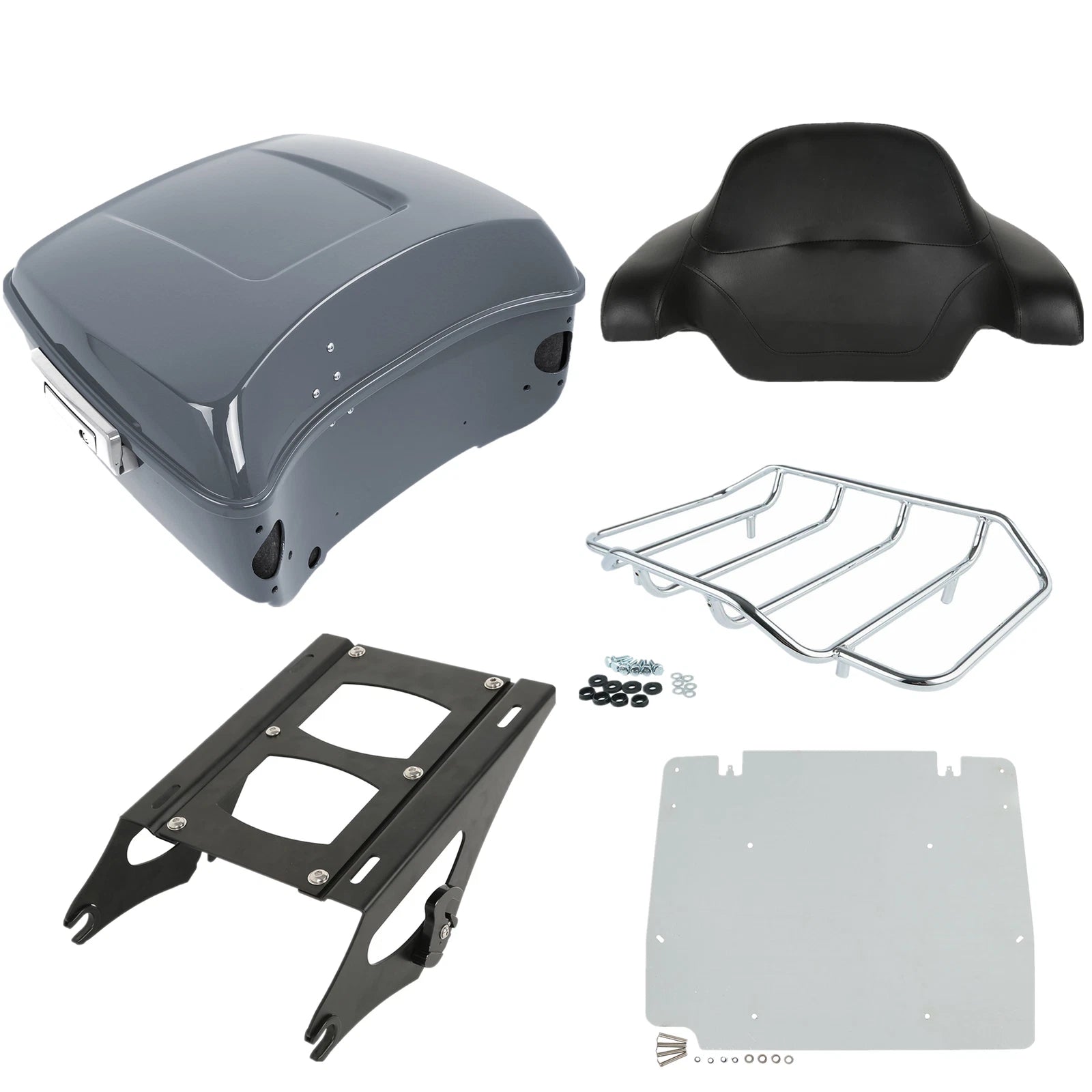 Trunk Pad Rack for Harley Road Glide King (2014–2023) - Gunship Gray