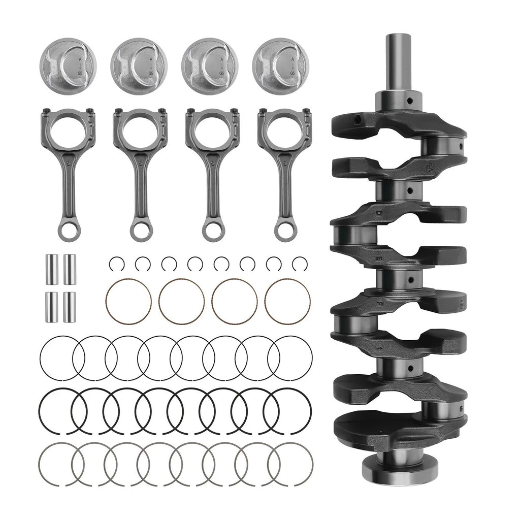 Set of 4 Rod & Piston Kit with G4KJ Crankshaft for Hyundai Sonata Kia Optima (2011–2014)