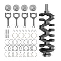 Set of 4 Rod & Piston Kit with G4KJ Crankshaft for Hyundai Sonata Kia Optima (2011–2014)