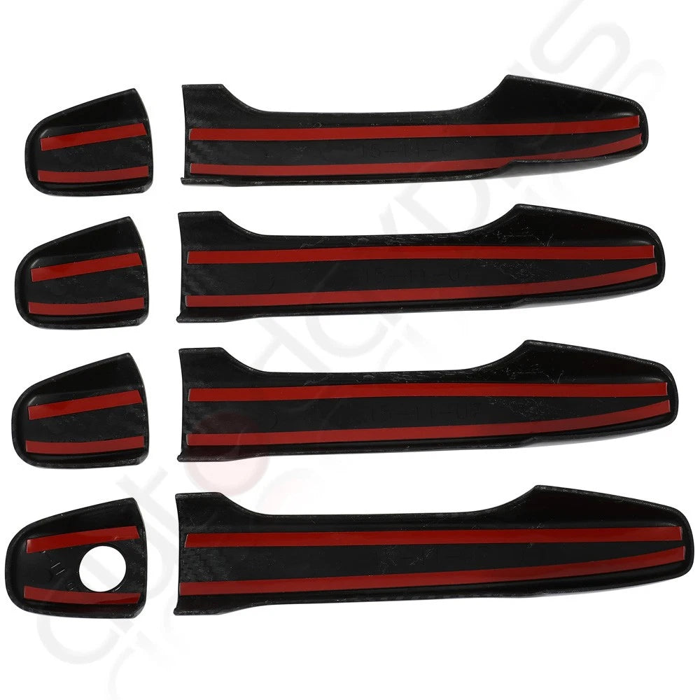 Set of 4 Carbon Fiber Door Handle Covers for Subaru WRX STi (2015–2021)