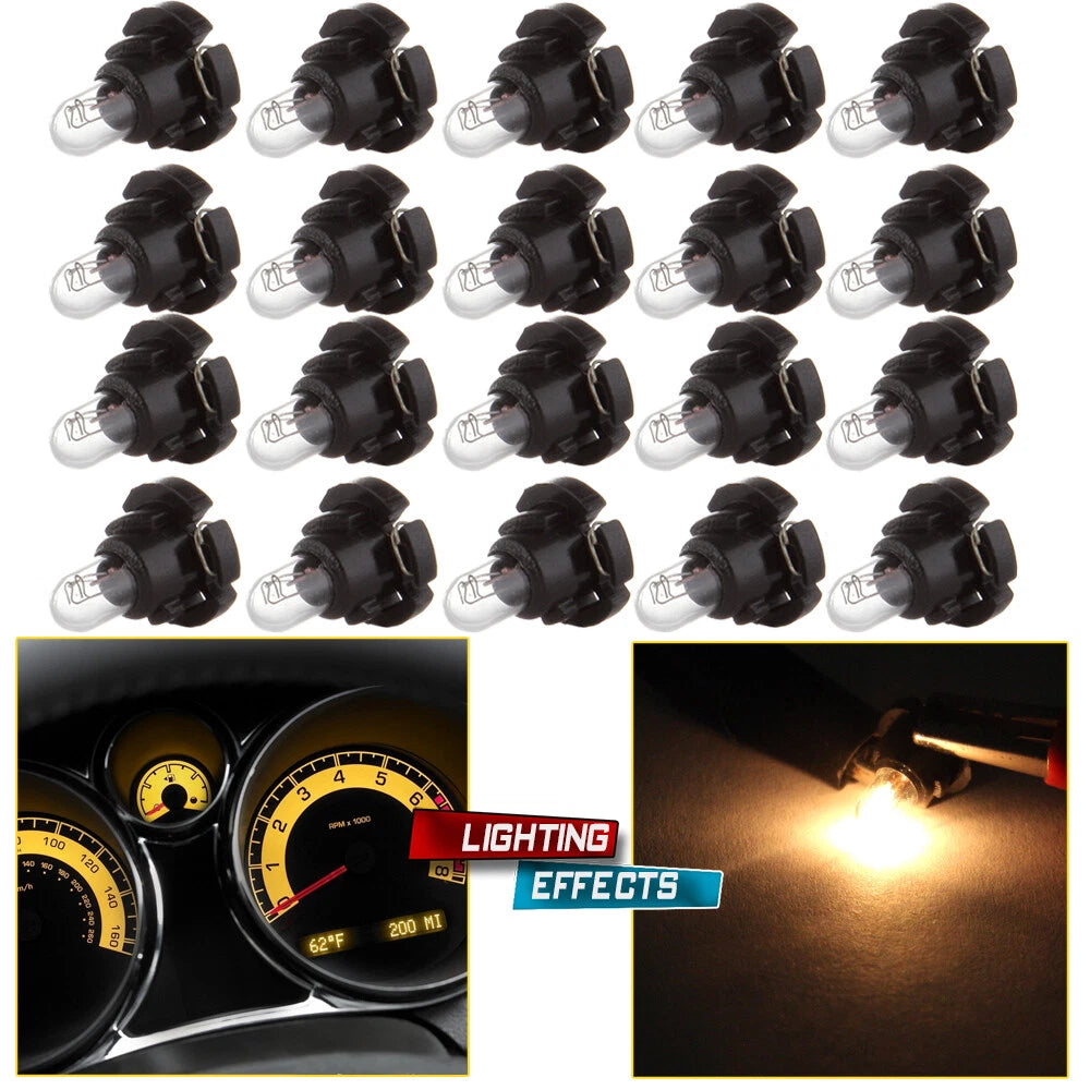 20Pcs Halogen T4/T4.2 Neo Wedge Bulbs for HVAC Climate Control (Warm White)