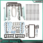 Full Gasket Set Timing Chain Kit Head Bolts for Ford Mustang 4.6L V8 (1999–2000)