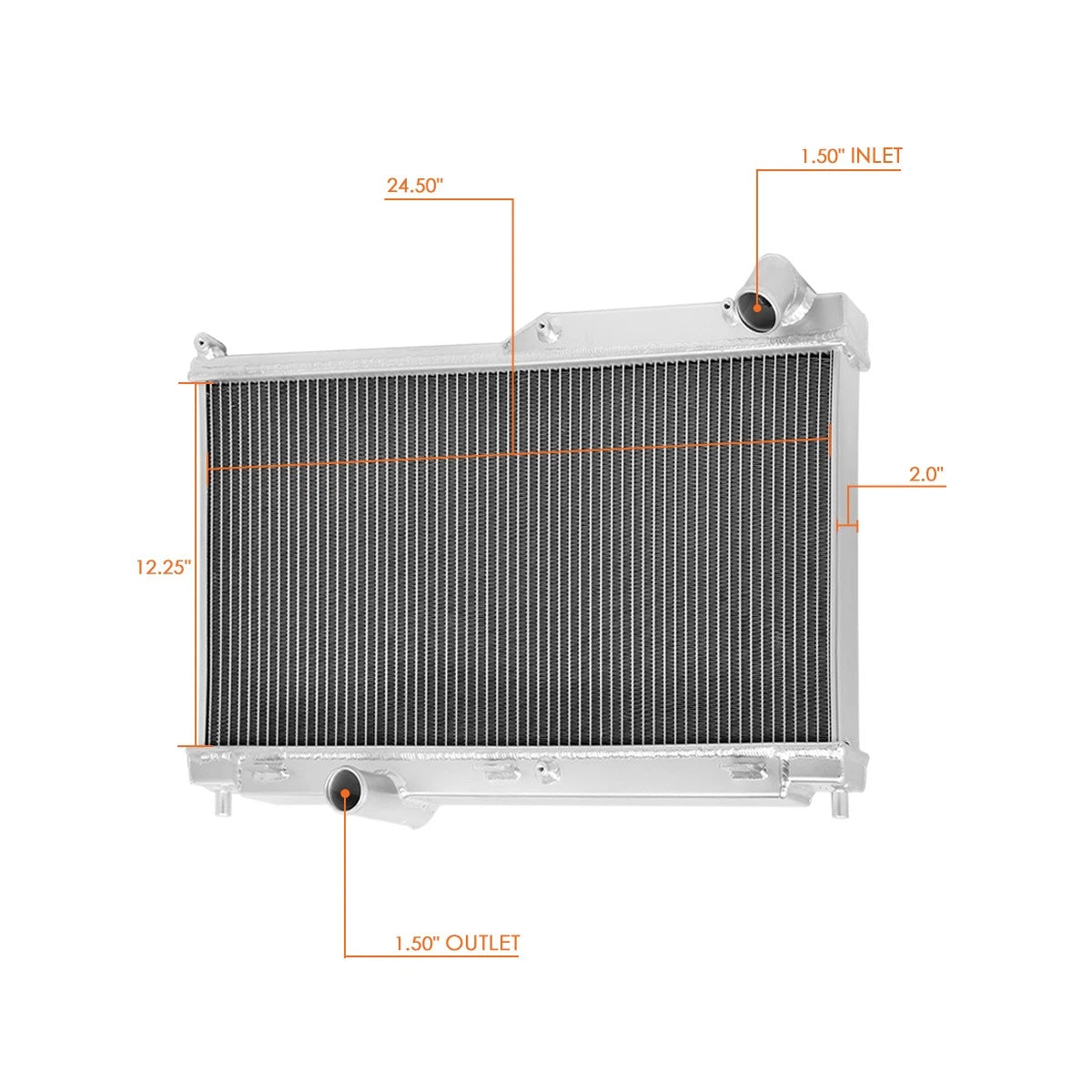 2-Row Dual Core Cooling Radiator for Mazda RX-7 FD FD3S (1993–1995)
