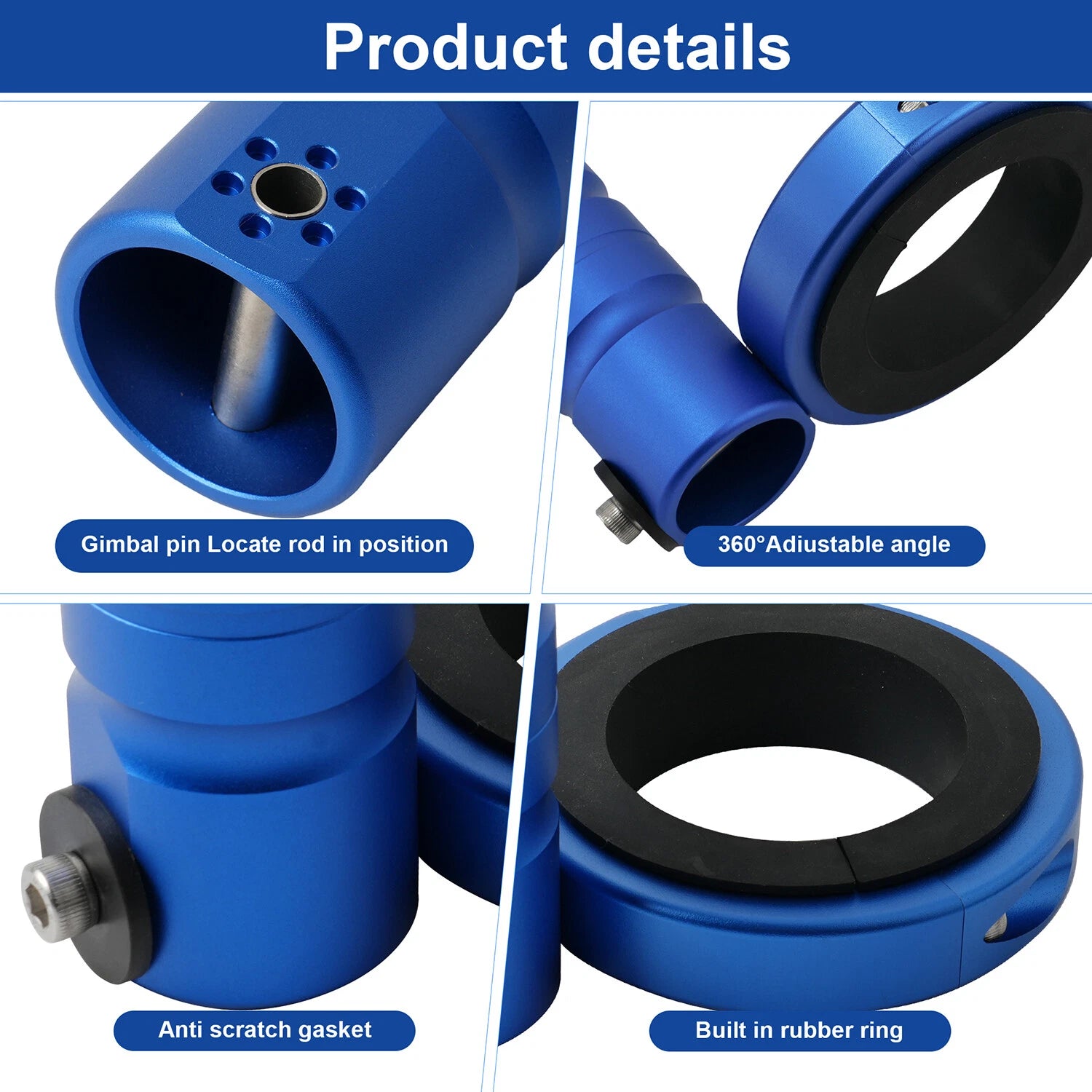 Boat Flag Pole Bracket Kit for Rail Mount (No Drilling)