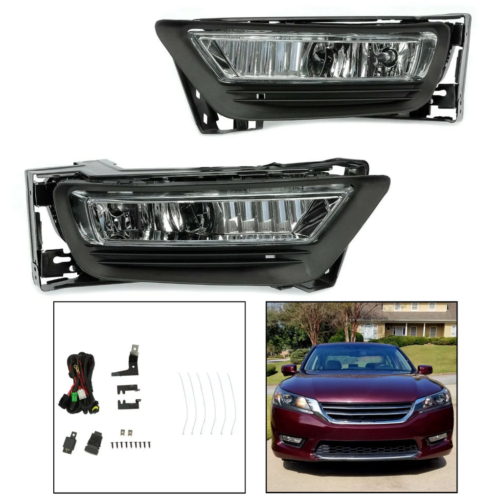Pair Fog Lights for Honda Accord Sedan (2013–2015) W/Bulbs