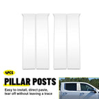 Set of 4 Chrome Window Pillar Post Covers for Chevy Silverado GMC Sierra (2014–2018)