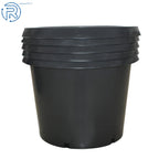 Set of 5 Black 20 Gallon Nursery Containers for Plants