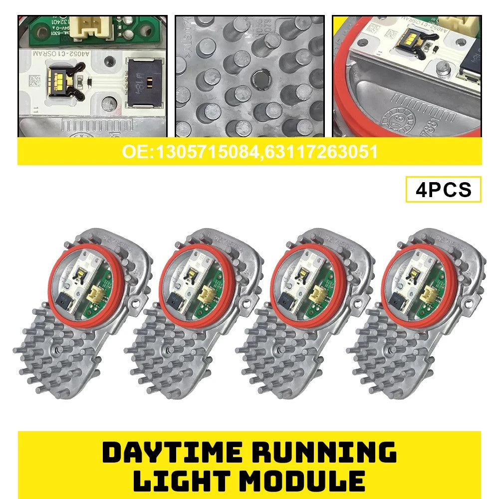 Set of 4 LED Headlight Light Insert Diode Module 63117263051 for BMW E70 F25 X3 X5