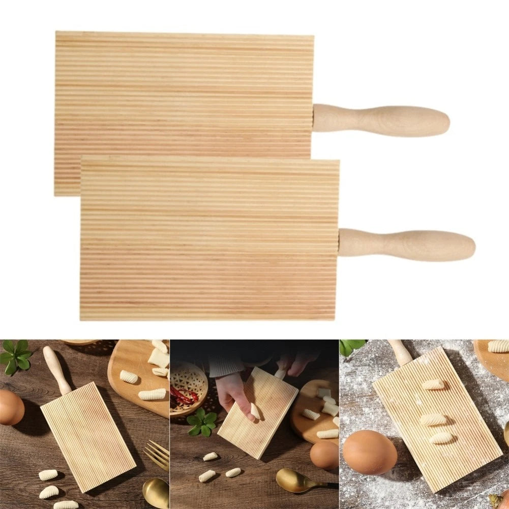 2 Wooden Gnocchi Boards for Home Cooking (No Year Range)
