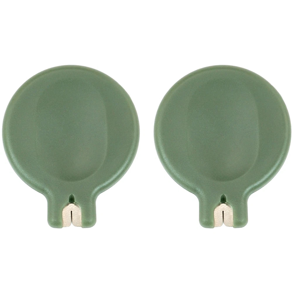 2X Round Olive Green ABS Fishing Line Stripper Knot Puller for Carp Anglers