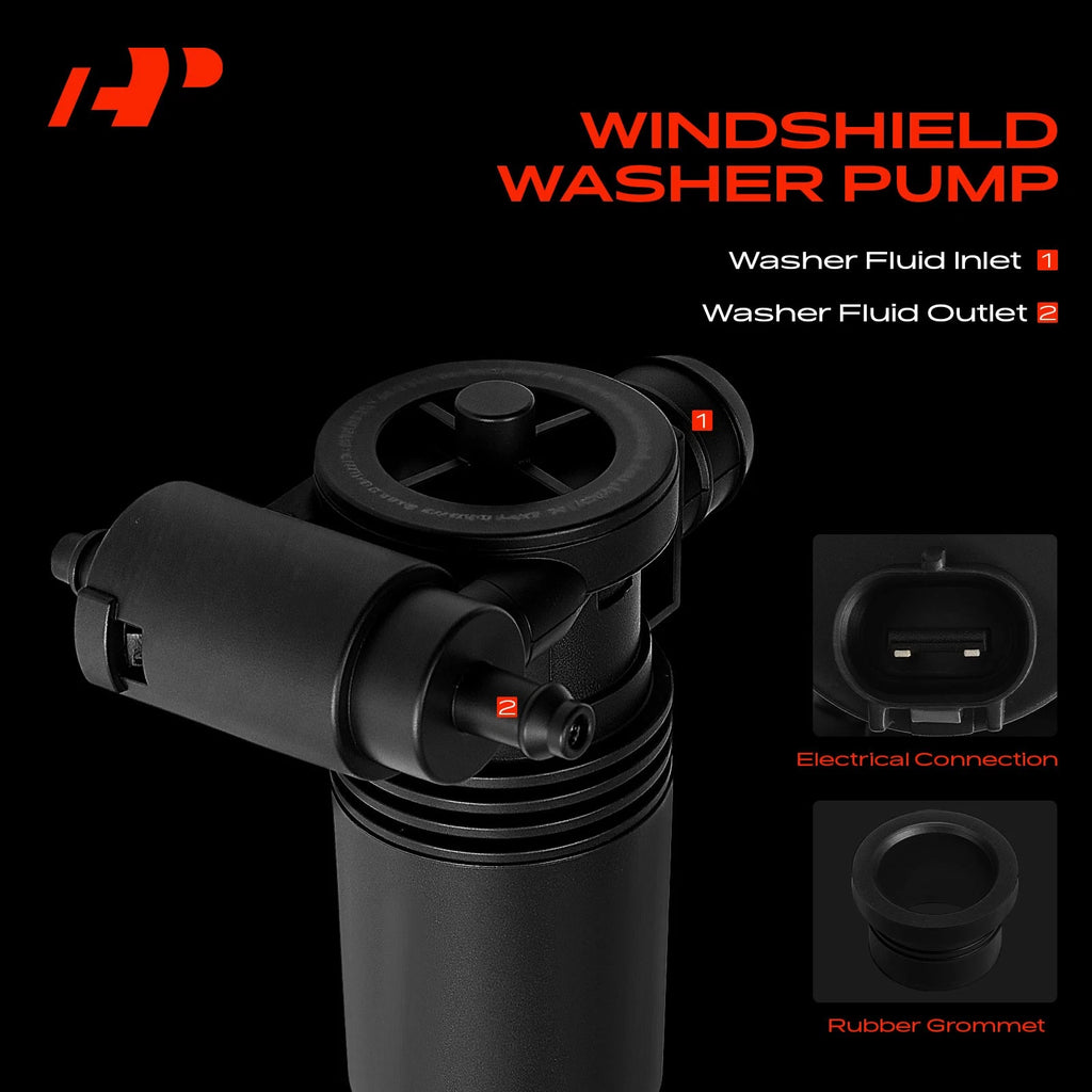 Washer Pump with Rubber Grommet for Nissan Versa Juke