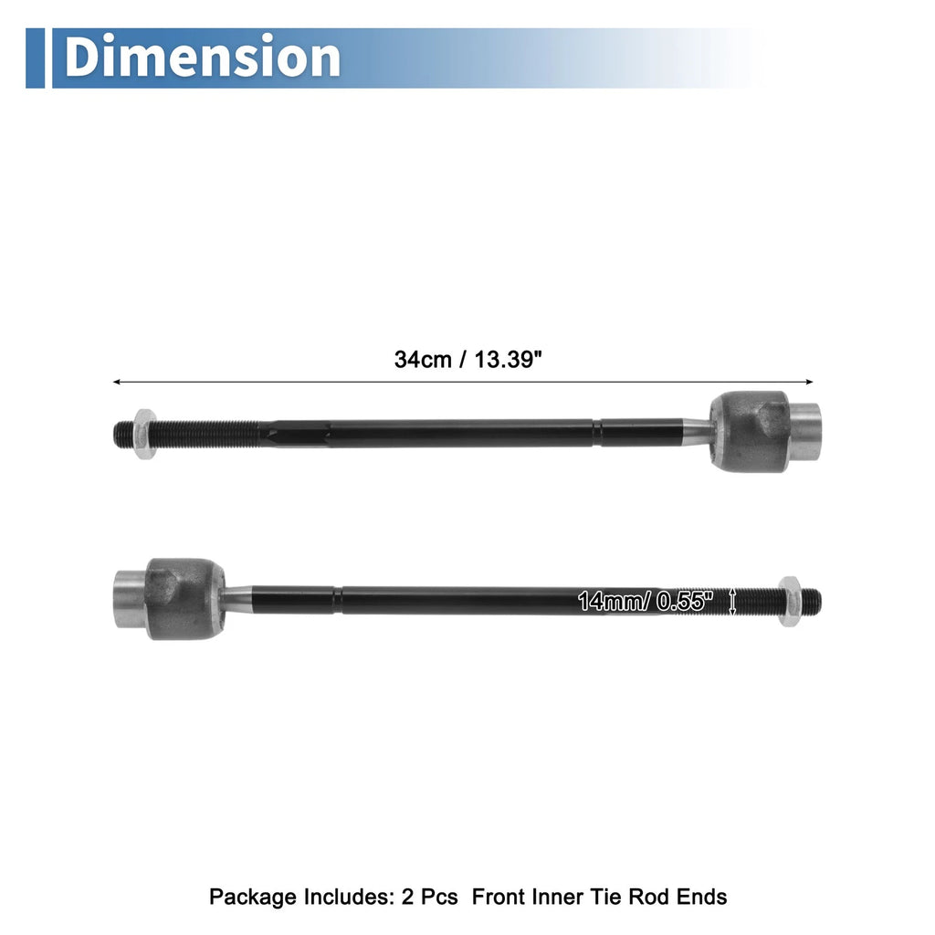 2 Pcs Front Inner Tie Rod End Links for Chevrolet Impala (2000–2013) No.EV195