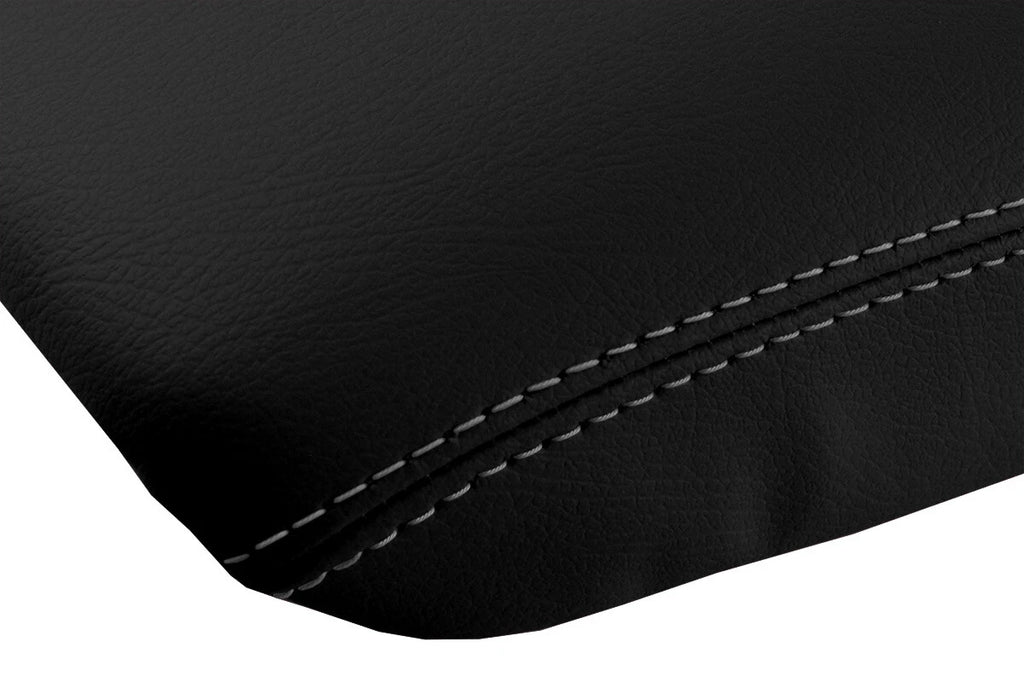 Leather Console Lid Armrest Cover for Honda Pilot (2003–2008) Gray Stitch