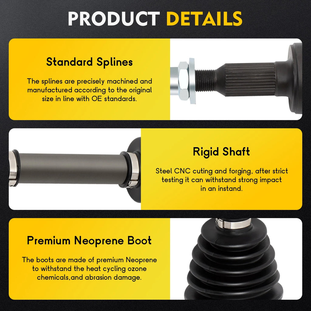 Front CV Axle Shaft for Chevrolet Silverado Sierra 1500 Tahoe 6-Lug 4WD