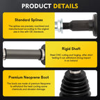 Front CV Axle Shaft for Chevrolet Silverado Sierra 1500 Tahoe 6-Lug 4WD